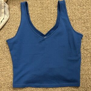 Hollister Blue Ribbed Tank Top